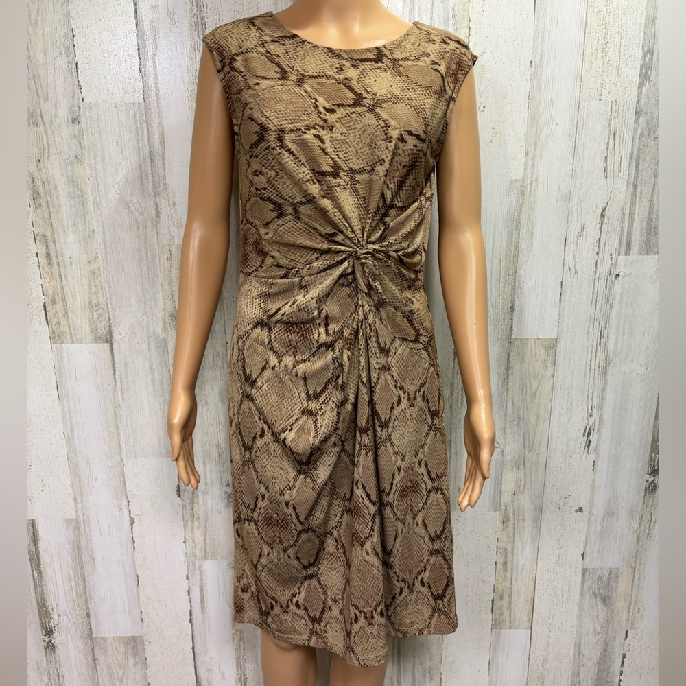 Apt. 9 Snakeskin Print Twist Front Dress